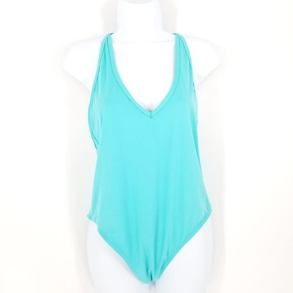 VYB Y-Back One Piece Swimsuit In Turquoise Blue size Medium - Picture 2 of 7